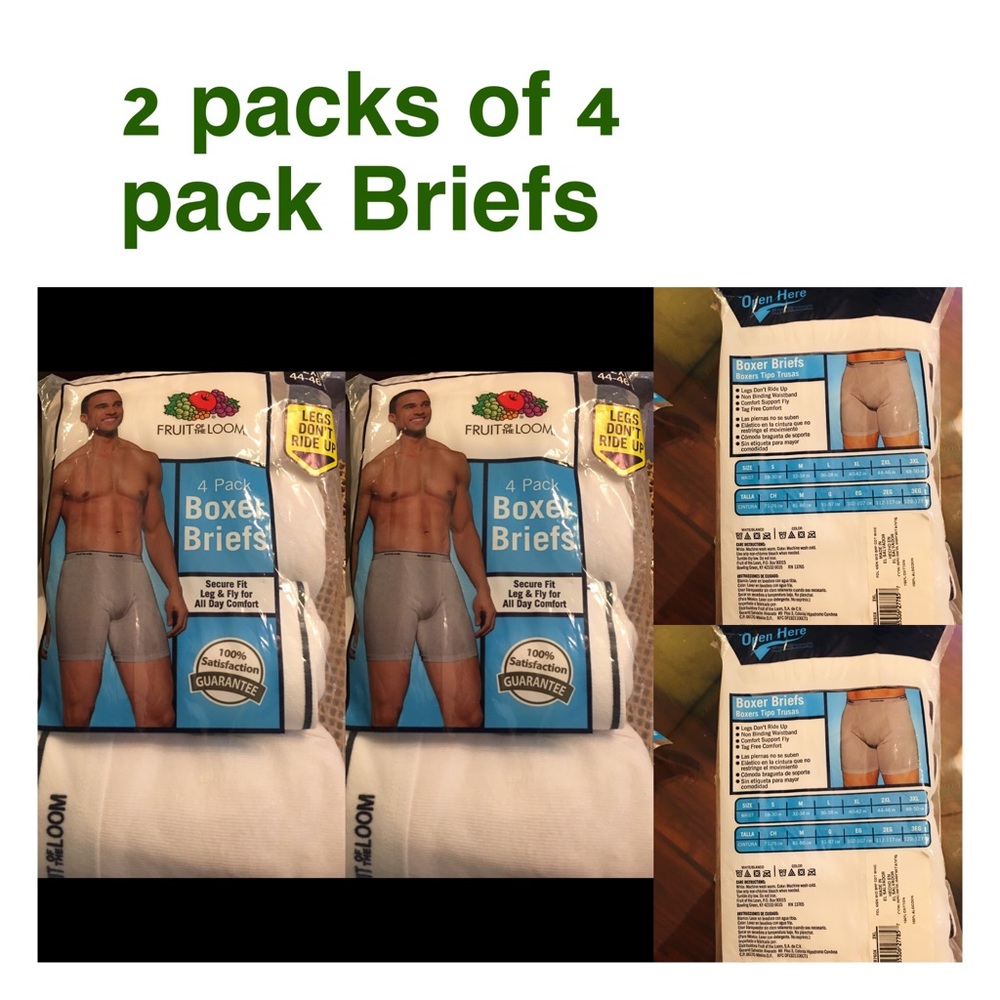 Fruit of the loom 4 pack Brand New men’s briefs